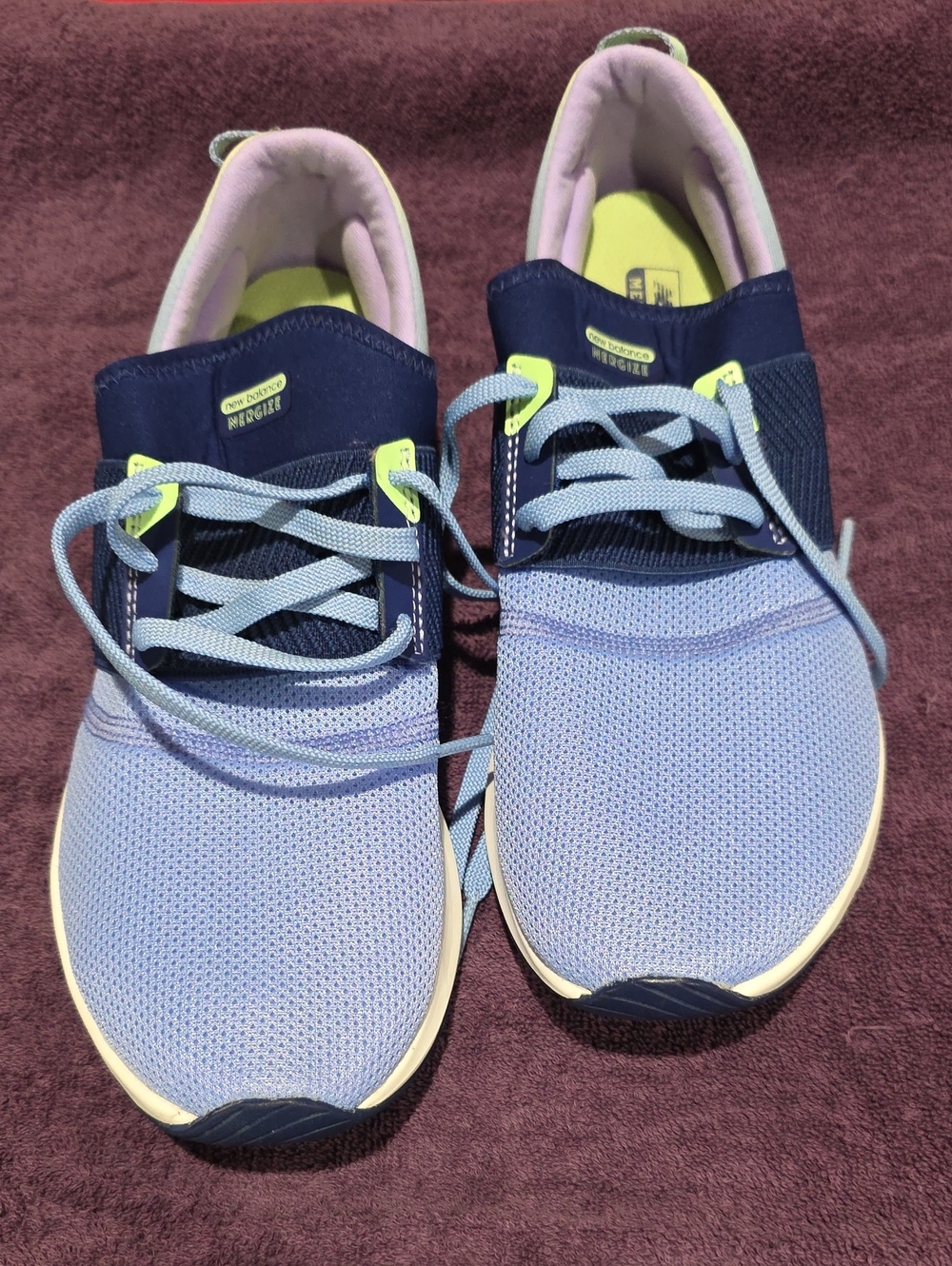 New Balance Women's Light Blue and Navy Athletic Sneakers